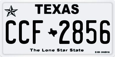 TX license plate CCF2856