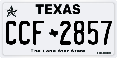 TX license plate CCF2857