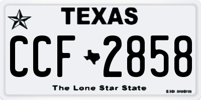 TX license plate CCF2858