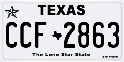 TX license plate CCF2863