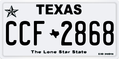 TX license plate CCF2868