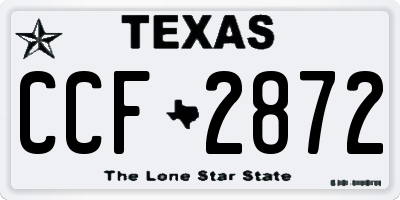 TX license plate CCF2872