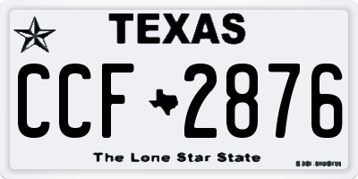 TX license plate CCF2876