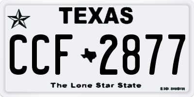 TX license plate CCF2877