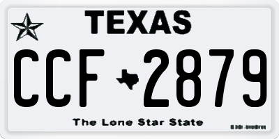TX license plate CCF2879