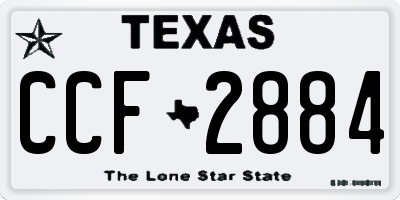 TX license plate CCF2884