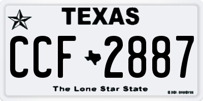 TX license plate CCF2887