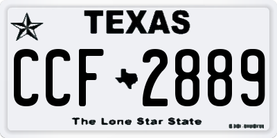 TX license plate CCF2889
