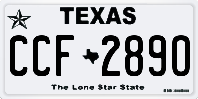 TX license plate CCF2890