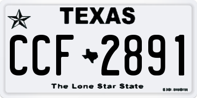 TX license plate CCF2891