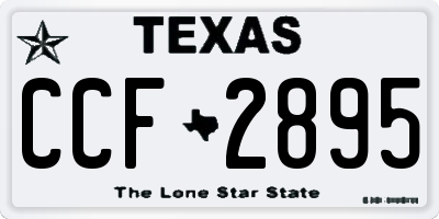 TX license plate CCF2895