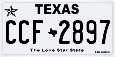 TX license plate CCF2897