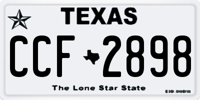 TX license plate CCF2898