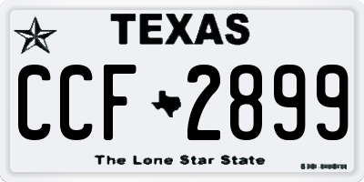 TX license plate CCF2899