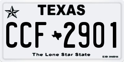TX license plate CCF2901