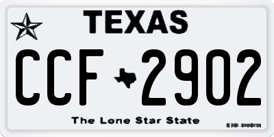 TX license plate CCF2902