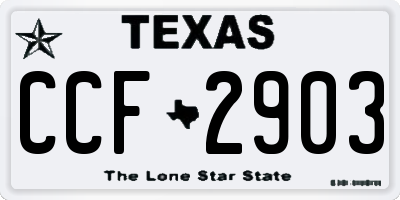 TX license plate CCF2903