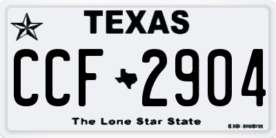 TX license plate CCF2904