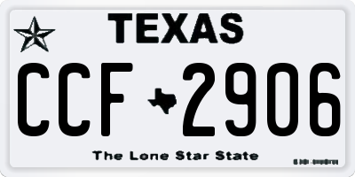 TX license plate CCF2906