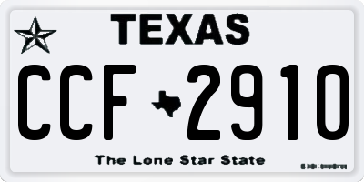TX license plate CCF2910