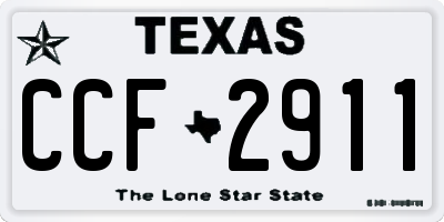 TX license plate CCF2911