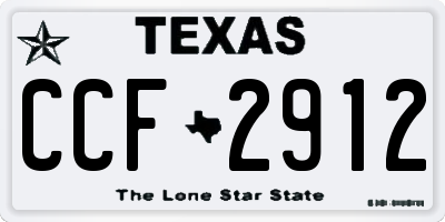 TX license plate CCF2912
