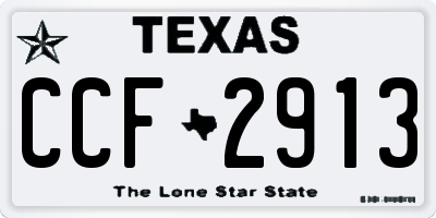 TX license plate CCF2913