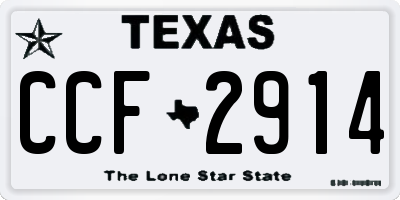 TX license plate CCF2914