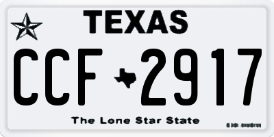 TX license plate CCF2917
