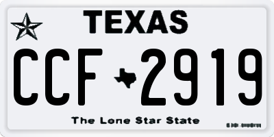 TX license plate CCF2919