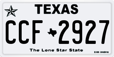 TX license plate CCF2927