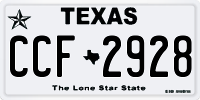 TX license plate CCF2928