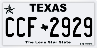 TX license plate CCF2929