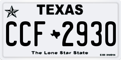 TX license plate CCF2930