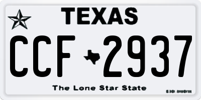 TX license plate CCF2937
