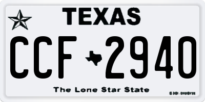 TX license plate CCF2940
