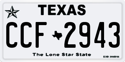 TX license plate CCF2943