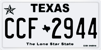 TX license plate CCF2944