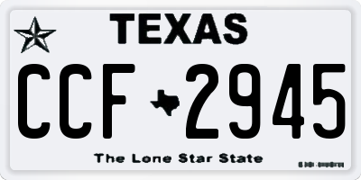 TX license plate CCF2945