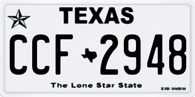 TX license plate CCF2948