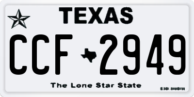 TX license plate CCF2949