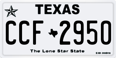 TX license plate CCF2950