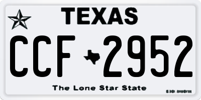 TX license plate CCF2952