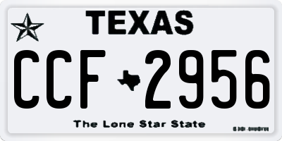 TX license plate CCF2956