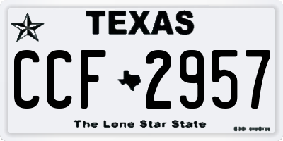 TX license plate CCF2957