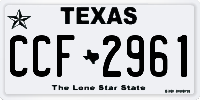 TX license plate CCF2961
