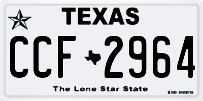 TX license plate CCF2964