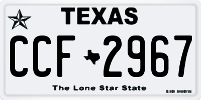 TX license plate CCF2967