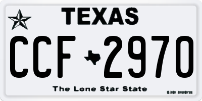 TX license plate CCF2970