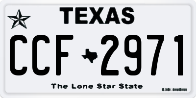 TX license plate CCF2971